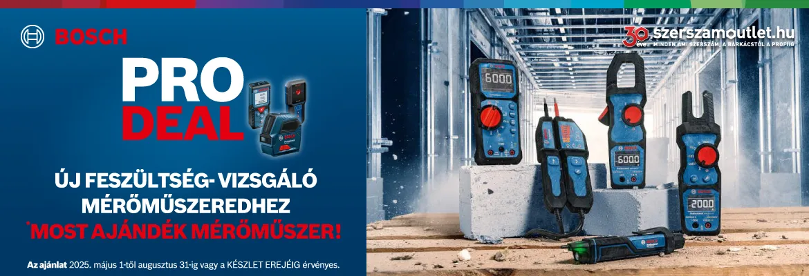 BOSCH PRO DEAL » ÚJ FESZÜLTSÉGVIZSGÁLÓ MÉRŐMŰSZER (2025. május 1-től 2025. augusztus 31-ig)