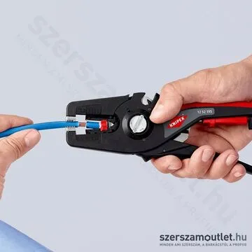 KNIPEX PreciStrip16 Automatikus huzalcsupaszító (blankoló) fogó 195mm (12 52 195 SB)