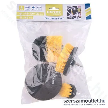 EXTOL Nylon csiszoló kefe készlet 4 részes