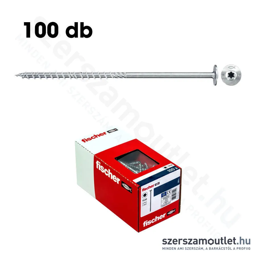 FISCHER FPF-WT ZPP Szerkezetépítő csavar 6,0x100mm PF HG TX30 [100db/doboz] (551957)