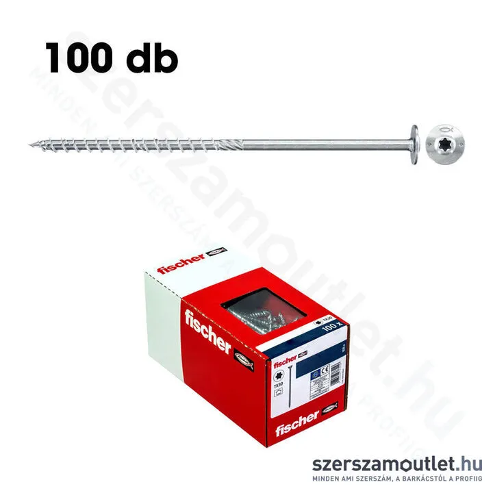 FISCHER FPF-WT ZPP Szerkezetépítő csavar 6,0x100mm PF HG TX30 [100db/doboz] (551957)