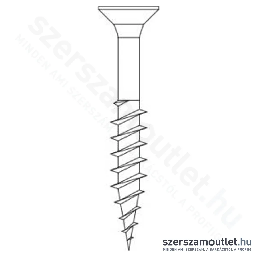 SENCO Süllyesztettfejű forgácslapcsavar, cink bevonat 200db 3,5x50/30 TX15 Részben menetes