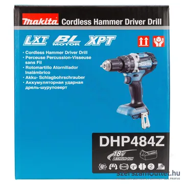 MAKITA DHP484Z Akkus szénkefementes ütvefúró-csavarbehajtó (18V) (Akku és töltő nélkül!)