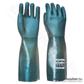 PORTWEST A845 Duplán mártott PVC védőkesztyű XL (Zöld) (A845GNRXL)