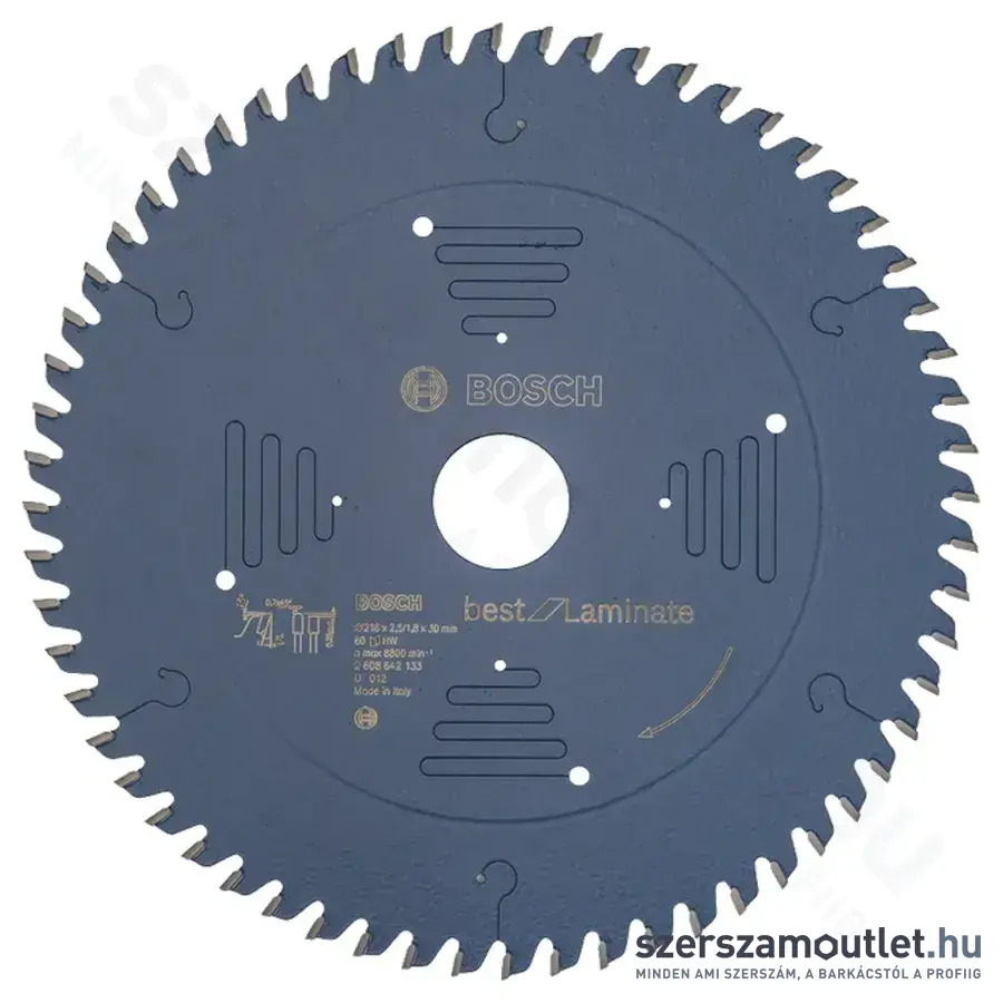 BOSCH Körfűrészlap laminált padlóhoz, Best for Laminate, 216x2.5/1.8x30mm, 60 fog (2 608 642 133)