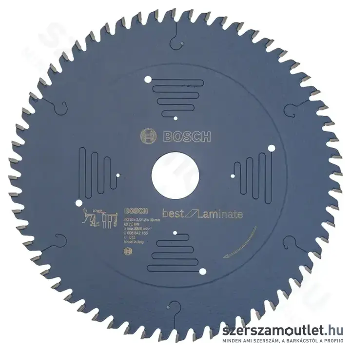 BOSCH Körfűrészlap laminált padlóhoz, Best for Laminate, 216x2.5/1.8x30mm, 60 fog (2 608 642 133)