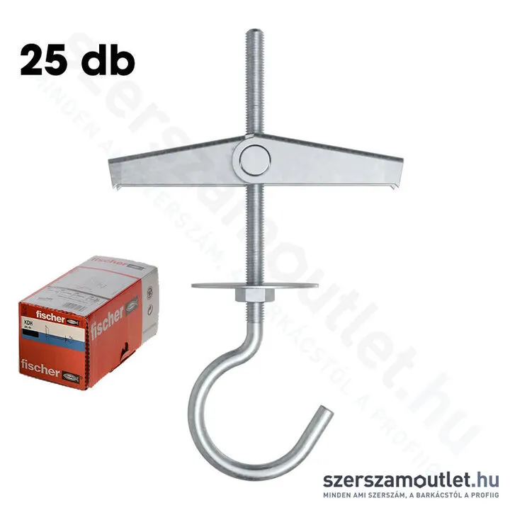 FISCHER KDH 4 Rugós fém billenőhorog kampós csavarral M4x70mm [25db/doboz] (80184)