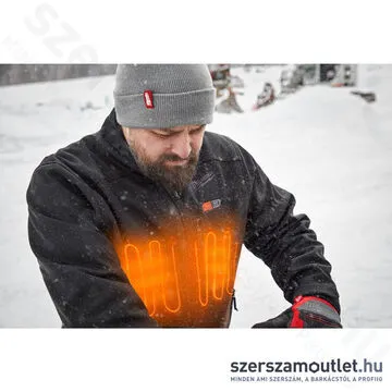 MILWAUKEE M12 HJ BL5-0 (XXL) Akkus fűthető kabát fekete (XXL/12V) (Akku és töltő nélkül!)