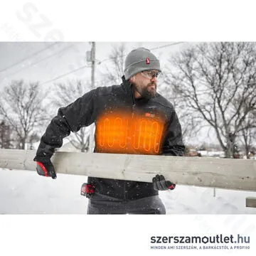 MILWAUKEE M12 HJ BL5-0 (XXL) Akkus fűthető kabát fekete (XXL/12V) (Akku és töltő nélkül!)