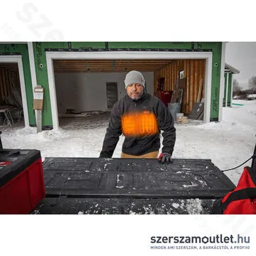 MILWAUKEE M12 HJ BL5-0 (XXL) Akkus fűthető kabát fekete (XXL/12V) (Akku és töltő nélkül!)