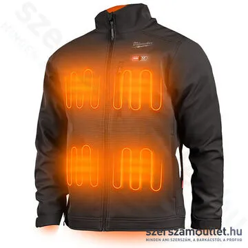 MILWAUKEE M12 HJBL5-0 (XXXL) Akkus fűthető kabát fekete (XXXL/12V) (Akku és töltő nélkül!)