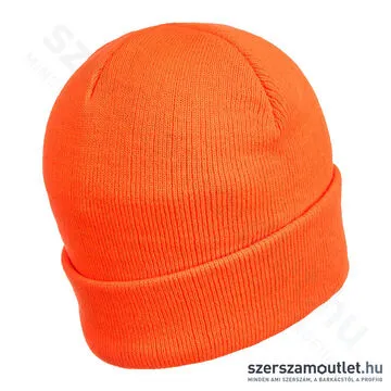 PORTWEST B029 Kötött sapka, újratölthető LED lámpával [Narancs] (B029ORR)
