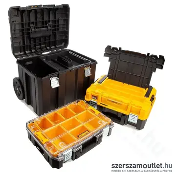 DEWALT MOBIL BOX TSTAK 2.0 IP54 Gurulós szerszámosláda szett (DWST83411-1)