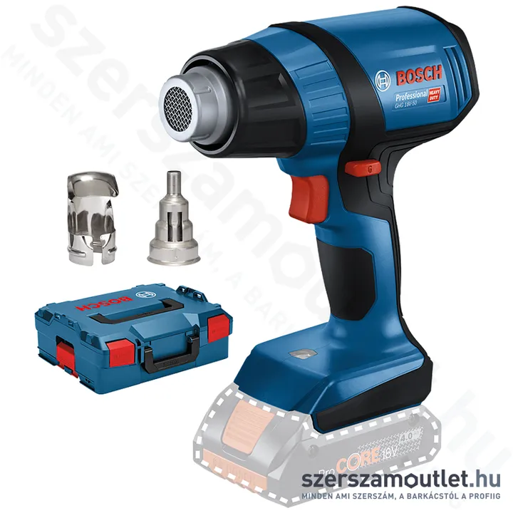 BOSCH GHG 18V-50 Akkus hőlégfúvó L-Boxxba (18V) (Akku és töltő nélkül!) (06012A6501)