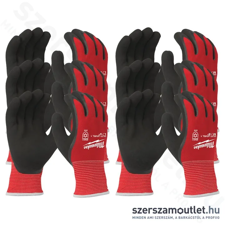MILWAUKEE Vágásbiztos kesztyű, téli (1/A vágási szint) L/9 (12pár) (4932471607)