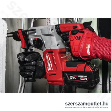 MILWAUKEE M18 BLHX-0X Akkus fúró-vésőkalapács FIXTEC tokmány, HD koffer (18V) (Akku és töltő nélkül)