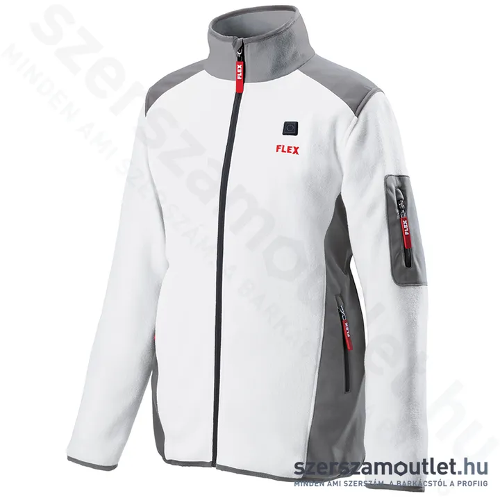FLEX TF WHITE L MEN Akkus fűthető gyapjú polár pulóver (L) (10,8V/18V) (Akku és töltő nélkül!)