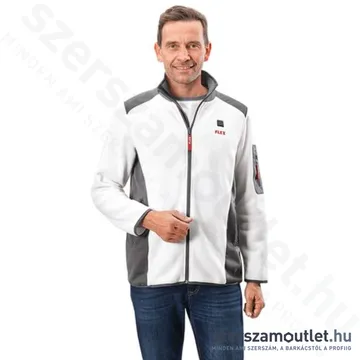 FLEX TF WHITE L MEN Akkus fűthető gyapjú polár pulóver (L) (10,8V/18V) (Akku és töltő nélkül!)