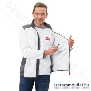 FLEX TF WHITE L MEN Akkus fűthető gyapjú polár pulóver (L) (10,8V/18V) (Akku és töltő nélkül!)