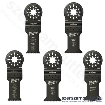 MILWAUKEE MULTITOOL STARLOCK Merülő fűrészlap készlet fához és fémhez, 5 részes (48906115)