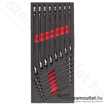 MILWAUKEE MAX BITE Csillag-villáskulcs készlet habbetétben 15 részes (8-22mm)