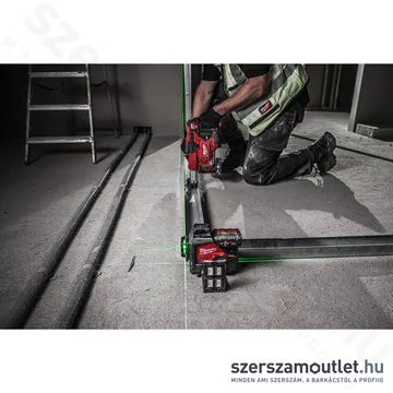 MILWAUKEE M12 3PLKIT-401P Akkus vonallézer ZÖLD (3 sík/360°), PACKOUT +tartozékok (1x4,0Ah/12V)