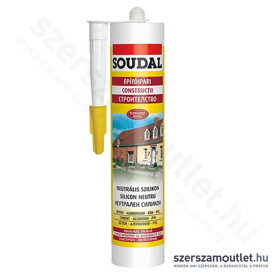 SOUDAL Neutrális szilikon fekete 280ml (137665)