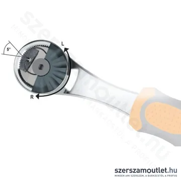 BETA 900/55Z Irányváltós racsni 1/4”, krómozott, 72 fogas, 126mm (009000882)