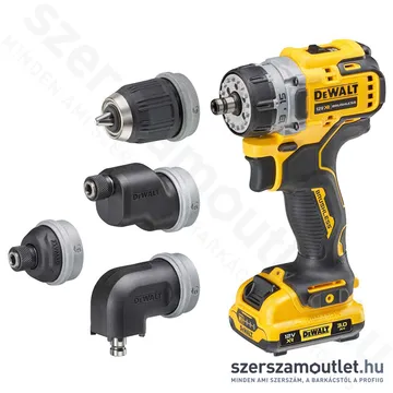 DEWALT DCD703L2T-QW XR Akkus fúró-csavarbehajtó, levehető tokmányú, kofferben (2x3,0Ah/12V)
