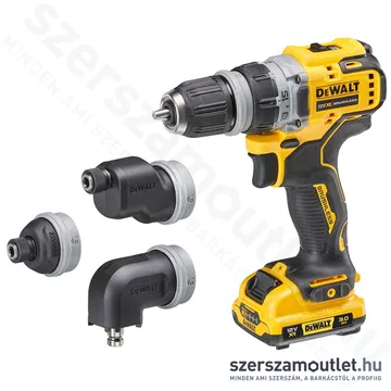 DEWALT DCD703L2T-QW XR Akkus fúró-csavarbehajtó, levehető tokmányú, kofferben (2x3,0Ah/12V)