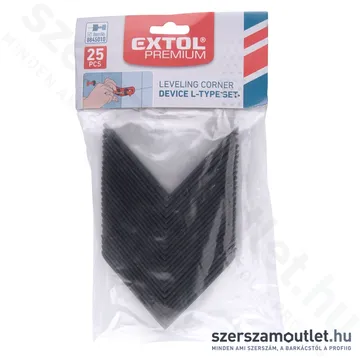 EXTOL Sarok profil készlet lapszintezőhöz, L-típusú 60x60mm (25db)