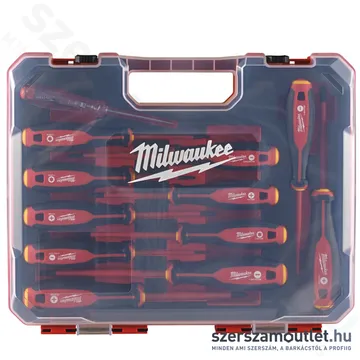 MILWAUKEE VDE Szigetelt csavarhúzó készlet 12 részes (SL/PH/PZ/T)