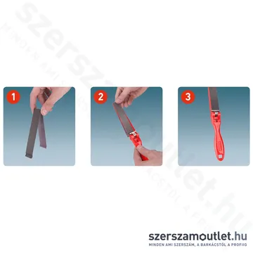 EXTOL Kézi csiszoló/reszelő lapos, cserélhető csiszoló szalaggal