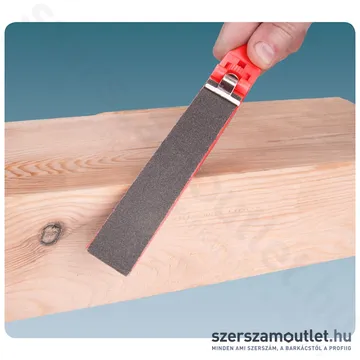 EXTOL Kézi csiszoló/reszelő lapos, cserélhető csiszoló szalaggal