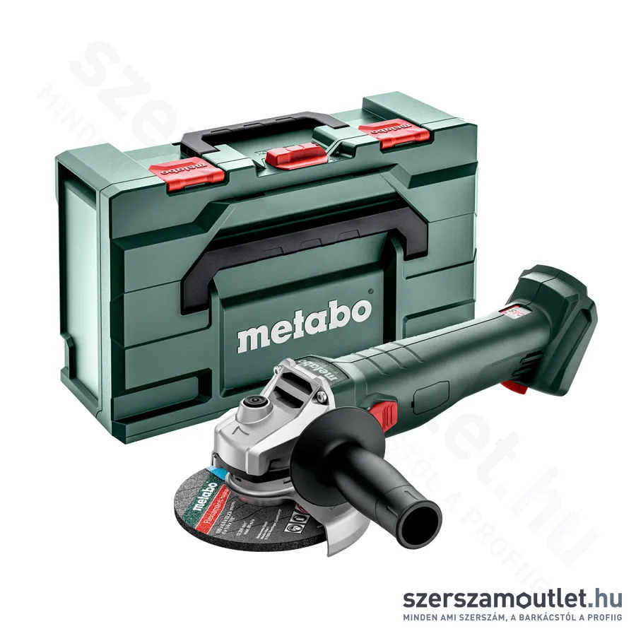 METABO W 18 L 9-125 Quick Akkus sarokcsiszoló, lágyindítás 18V+metaBOX 165 L (akku és töltő nélkül)