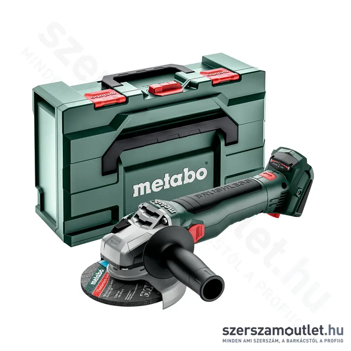 METABO W 18 LT BL 11-125 Akkus szénkefementes sarokcsiszoló (18V,125mm) (akku és töltő nélkül)