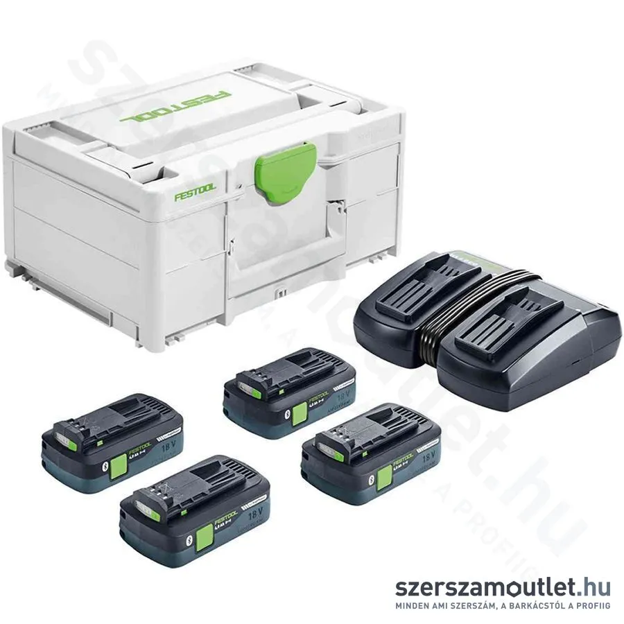 FESTOOL SYS 18V 4x4,0Ah/TCL 6 DUO Energia-set (akku+töltő)