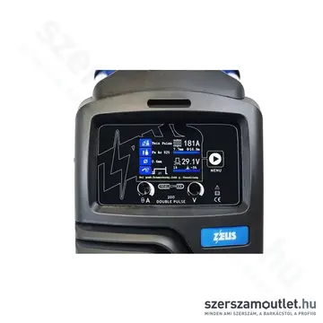 PANELECTRODE ER 23 ZEUS 200 LCD DUBLE PULSE inverteres hegesztőgép + BINZEL ABIMIG MB24KD kábel