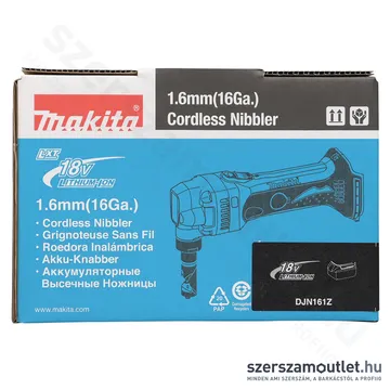 MAKITA DJN161Z Akkus lemezlyukasztó (18V) (Akku és töltő nélkül!)