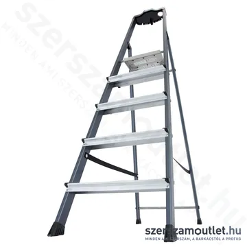 KRAUSE SECURO Lépcsőfokos eloxált állólétra 5 fokos (126436)