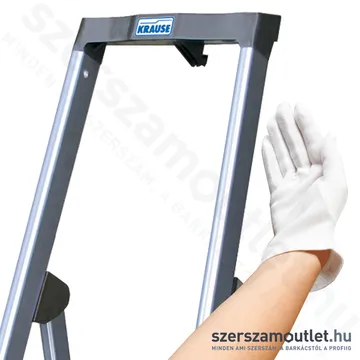 KRAUSE SECURO Lépcsőfokos eloxált állólétra 6 fokos (126443)