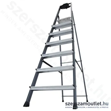 KRAUSE SECURO Lépcsőfokos eloxált állólétra 7 fokos (126450)