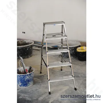 KRAUSE MONTO DOPPLO Két oldalon járható lépcsőfokos állólétra 2x5 fokos (120342)