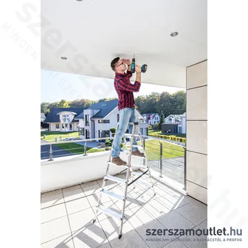 KRAUSE MONTO DOPPLO Két oldalon járható lépcsőfokos állólétra 2x7 fokos (120366)