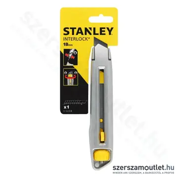 STANLEY InterLock fémházas tördelhető pengés kés 18mm (0-10-018)