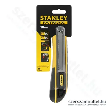 STANLEY FatMax fémházas tördelhető pengés kés fémmegvezetéses 18mm + 6db penge (0-10-481)