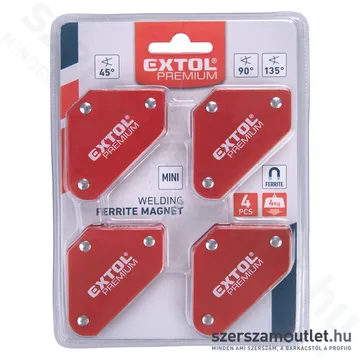 EXTOL Mini hegesztési munkadarabtartó mágnes készlet, 4 részes 72x43x12mm
