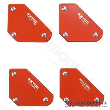 EXTOL Mini hegesztési munkadarabtartó mágnes készlet, 4 részes 72x43x12mm