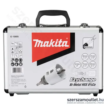MAKITA EZYCHANGE Körkivágó készlet 32-83mm 5db-os + adapter+ közp. (E-15805)