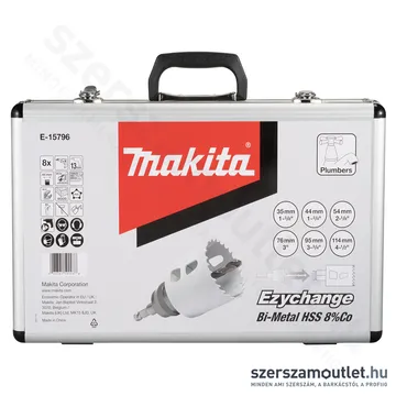 MAKITA EZYCHANGE Körkivágó készlet 35-114mm 6db-os + adapter+ közp. (E-15796)
